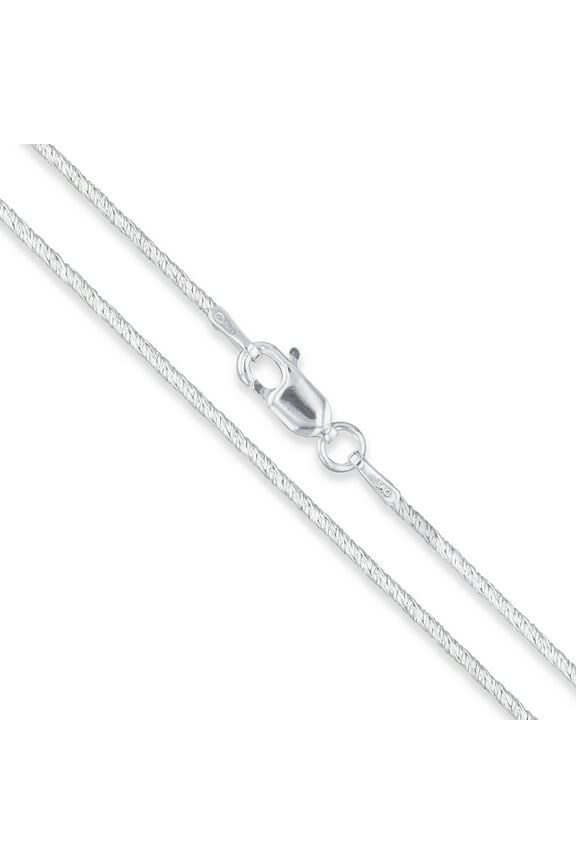 Sterling Silver Men's Twisted Foxtail Rope Chain 3mm Solid 925 Italy Necklace 20" Jewelry Female