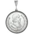 thumbnail image 1 of Sterling Silver Mexican 1 Peso Bezel 34 mm Coins Prong Back Illusion Edge Coin NOT Included, 1 of 4