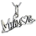 thumbnail image 1 of Sterling Silver Mi Amor Word Pendant, 1 inch wide, 1 of 1
