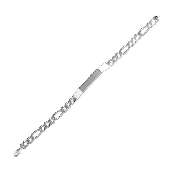 Sterling Silver Miami Cuban Link Figaro ID Bracelet 4.5mm Engravable 925 Chain Jewelry Female Unisex