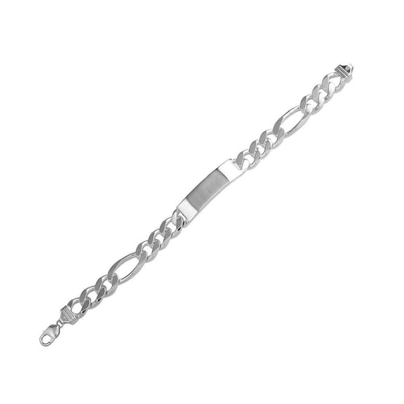 Sterling Silver Miami Cuban Link Figaro ID Bracelet 8.4mm Engravable 925 Chain Jewelry Female Unisex