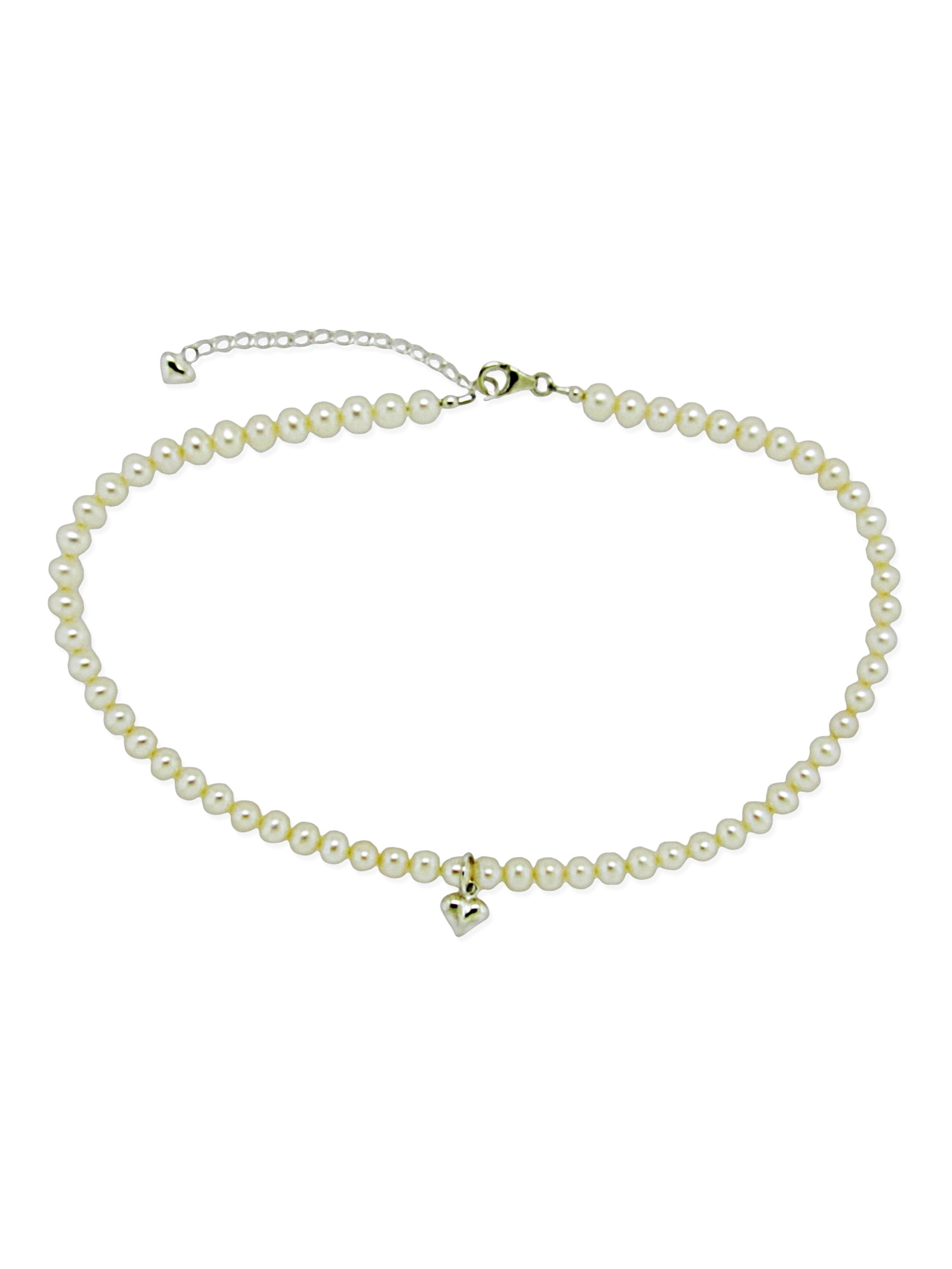 Sterling Silver Mindy Harris Heart Freshwater Pearl Necklace