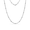 thumbnail image 1 of Sterling Silver Mini Popcorn Bead Station Necklace 16 Inch, 1 of 1