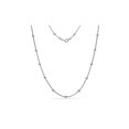thumbnail image 1 of Sterling Silver Mini Popcorn Bead Station Necklace 30 Inch, 1 of 2