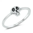 thumbnail image 1 of Sterling Silver Mini Skull Ring Size 4, 1 of 3