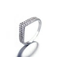 thumbnail image 1 of Sterling Silver Minimalist Ring With Genuine Crystals, 1 of 3