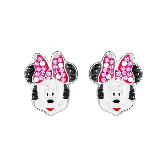 Disney Women's Sterling Silver Minnie Mouse Stud Earrings