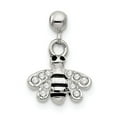 thumbnail image 1 of Sterling Silver Mio Memento Swarovski Crystal Enamel Dangle Bee Charm Pendant, 1 of 1