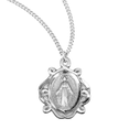 thumbnail image 1 of Sterling Silver Miraculous Medal in Celtic Knot Frame, 18" Rhodium Plated Stainless Steel Chain, Deluxe Gift Box, 1 of 4