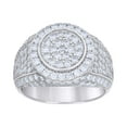 thumbnail image 1 of Sterling Silver Moissanite Statement Halo Domed Pinky Ring 2.67 CT | Size 10, 1 of 1