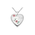 thumbnail image 1 of Sterling Silver Mom Heart Flower Locket with Chain, 1 of 6