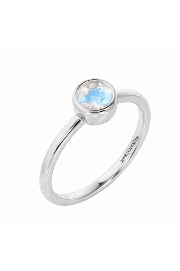 Sterling Silver Moonstone Ring Tiny Rainbow Moonstone Jewelry for Women Elegant Design Gift Perfect for Birthdays, Anniversaries, or Everyday Wear Gold 3