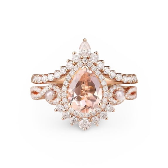 Sterling Silver Morganite Ring For Women