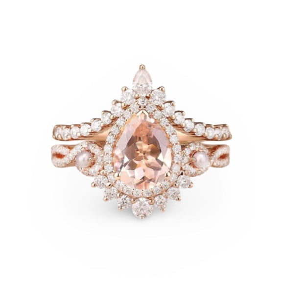 Sterling Silver Morganite Ring For Women