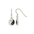 thumbnail image 1 of Gem & Harmony Sterling Silver Mother of Pearl Yin and Yang Dangle Earrings for Women, 1 of 4