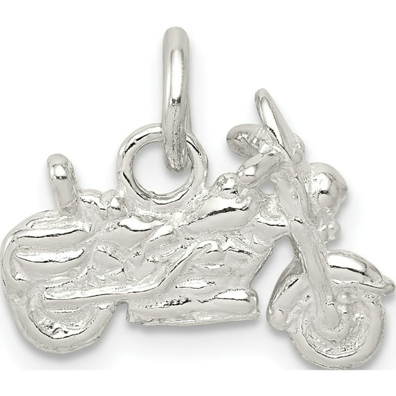 Sterling Silver Motorcycle Charm Solid Casted Polished Heirloom Flawless Elegant Bring sparkle and sophistication to your day