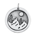 thumbnail image 1 of Sterling Silver Mountain Range Pendant Nature Hiking Camping Medallion Charm 925 Jewelry Female, 1 of 3