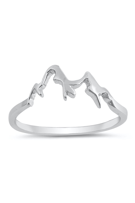 Sterling Silver Mountain Ring Size 7