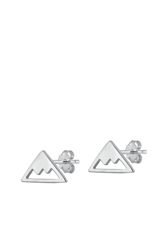Sterling Silver Mountains Stud Earrings Zodiac Element Earth Stud 925 New Jewelry Female Unisex