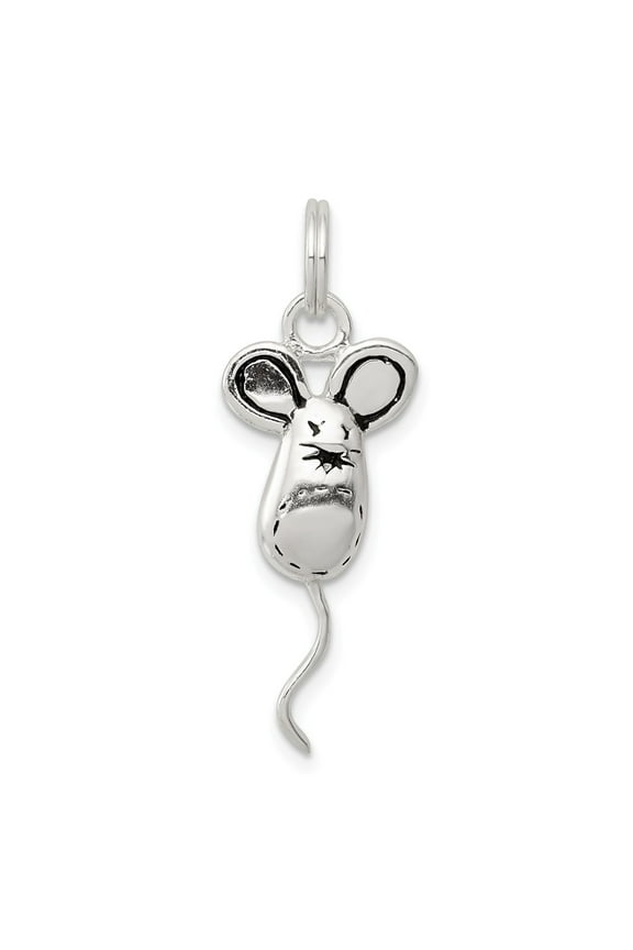 Sterling Silver Mouse Charm Pendant