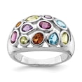 thumbnail image 1 of Sterling Silver Multi Gemstone Ring - Size 6, 1 of 2