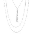 thumbnail image 1 of Sterling Silver Multi Strand Fancy Link Tassel Necklace, 18", 1 of 1