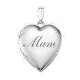 thumbnail image 1 of Sterling Silver "Mum" Sweetheart Locket - 3/4 Inch x 3/4 Inch, 1 of 1