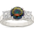 thumbnail image 1 of Sterling Silver Mystic/Clear Cz Ring (Size 6) Made In Thailand qr7365-6, 1 of 5