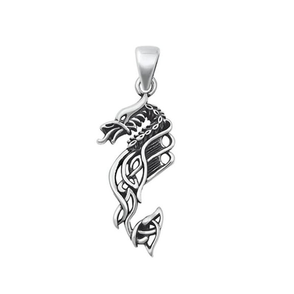 Sterling Silver Mystical Dragon Pendant Wisdom Strength Charm 925 New Jewelry Female Unisex