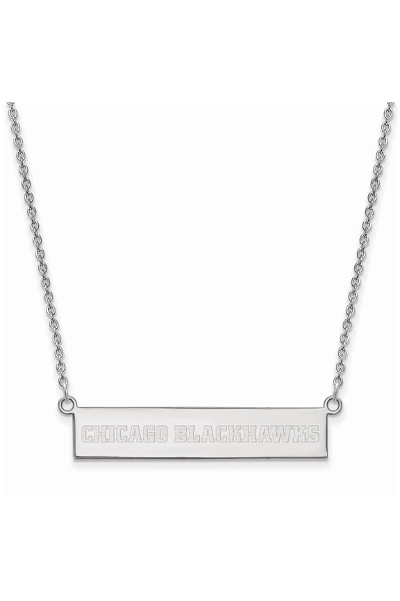 Women's Chicago Blackhawks Sterling Silver Small Bar Necklace