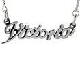 thumbnail image 1 of Sterling Silver Name Necklace Victoria 3/8 Inch, 17 Inches Long, 1 of 2