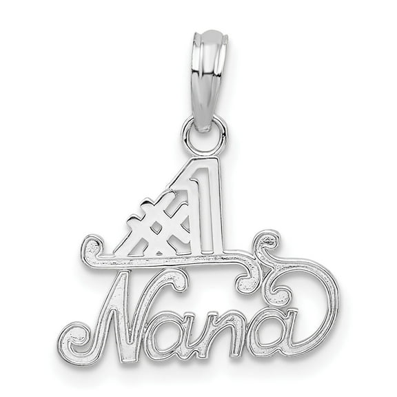 Sterling Silver Nana Pendant Necklace for Women, Number One Grandma Charm in Cutout Design, Sentimental Family-Themed Keepsake Jewelry, Symbol of Love and Appreciation