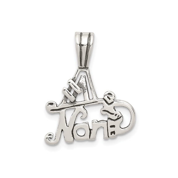 Sterling Silver Nana Pendant Necklace for Women and Grandmothers, Sentimental Family Charm with Figure, Symbolic 925 Keepsake Jewelry