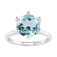 thumbnail image 1 of Sterling Silver Natural Aquamarine Solitaire Ring, 1 of 1