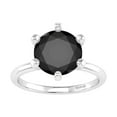 thumbnail image 1 of Sterling Silver Natural Black Diamond Solitaire Ring, 1 of 3