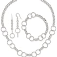 thumbnail image 1 of Sterling Silver Necklace, Bracelet And Earring Set (18 X 12) Made In India qg2459set, 1 of 5