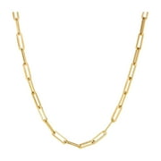 CICISIMP Sterling Silver Necklace Chain Pack Paperclip Thick Chain Necklace Unisex Hop Punk Simple Choker Clavicle Chain Necklace For Women And Men