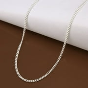 ELEANOS Sterling Silver Necklace Neck Chain 16/18/20/22/24inch Gifts