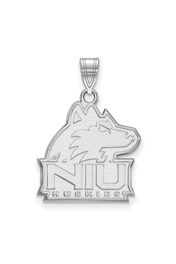 Sterling Silver Northern Illinois U. Large Mascot Logo Pendant