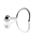 thumbnail image 1 of Sterling Silver Nose Stud Screw Shaped Nose Ball, Nostril Corkscrew Piercing for Women Men Left or Right Side Handmade (Ball Screw 2.8mm | Left Side), 1 of 9