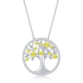 thumbnail image 1 of Sterling Silver 'November' Citrine Tree of Life Necklace, 1 of 4
