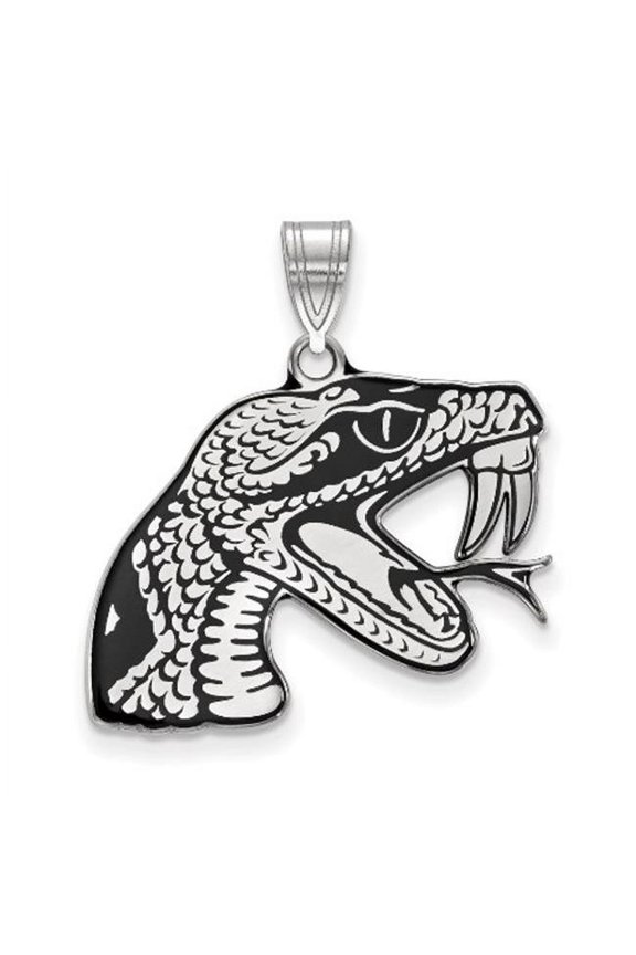 Sterling Silver Official Licensed Collegiate Florida AM University (FAMU) Large Enamel Pendant