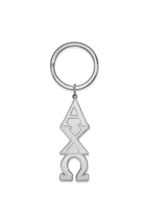 Sterling Silver Official Licensed Greek Sororities Alpha Chi Omega (???) Key Chain