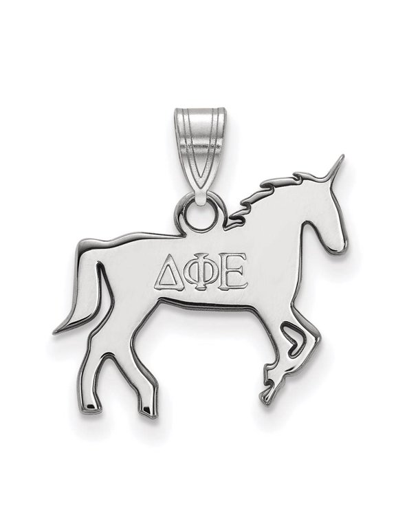 Sterling Silver Official Licensed Greek Sororities Delta Phi Epsilon (???) Small Pendant