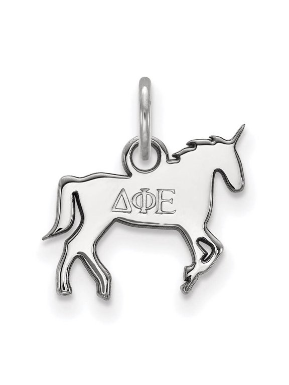 Sterling Silver Official Licensed Greek Sororities Delta Phi Epsilon (???) XS Pendant