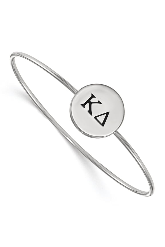Sterling Silver Official Licensed Greek Sororities Kappa Delta (??) Enameled Slip-on Bangle