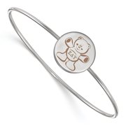 Sterling Silver Official Licensed Greek Sororities Sigma Delta Tau Enameled Slip-on Bangle