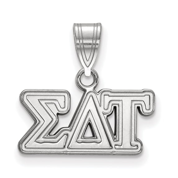 Sterling Silver Official Licensed Greek Sororities Sigma Delta Tau Medium Pendant