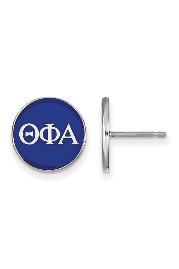 Sterling Silver Official Licensed Greek Sororities Theta Phi Alpha (???) Enameled Post Earrings