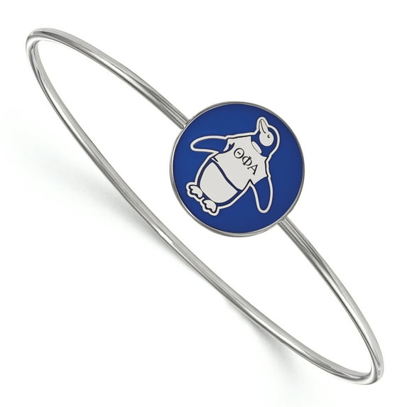 Sterling Silver Official Licensed Greek Sororities Theta Phi Alpha (???) Enameled Slip-on Bangle